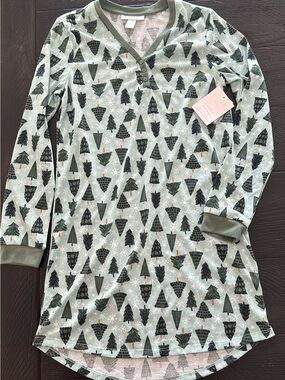 LC Lauren Conrad Girls' Mint Green Holiday Tree Nightgown